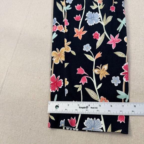 Talbots Floral Print Stretch Straight Leg Pants 8 Multicolor - Picture 6 of 13